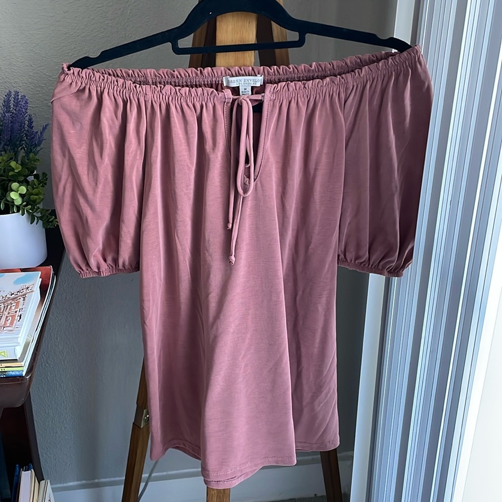 Off the shoulder Pink Blouse